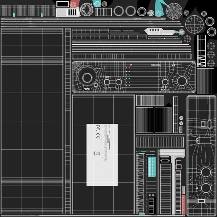 3D Portable USB Audio Interface model