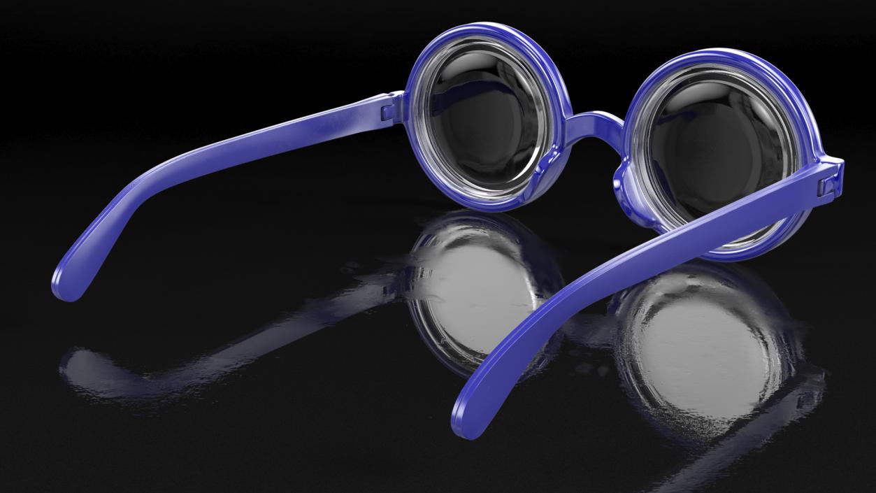 Blue Nerd Glasses 3D