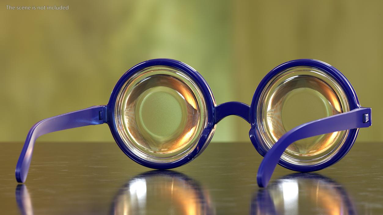 Blue Nerd Glasses 3D