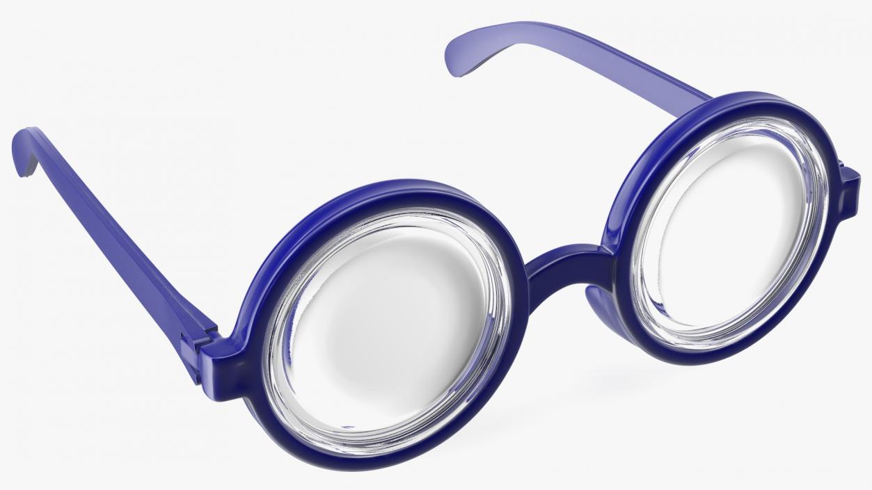 Blue Nerd Glasses 3D