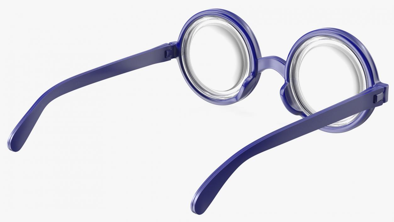 Blue Nerd Glasses 3D