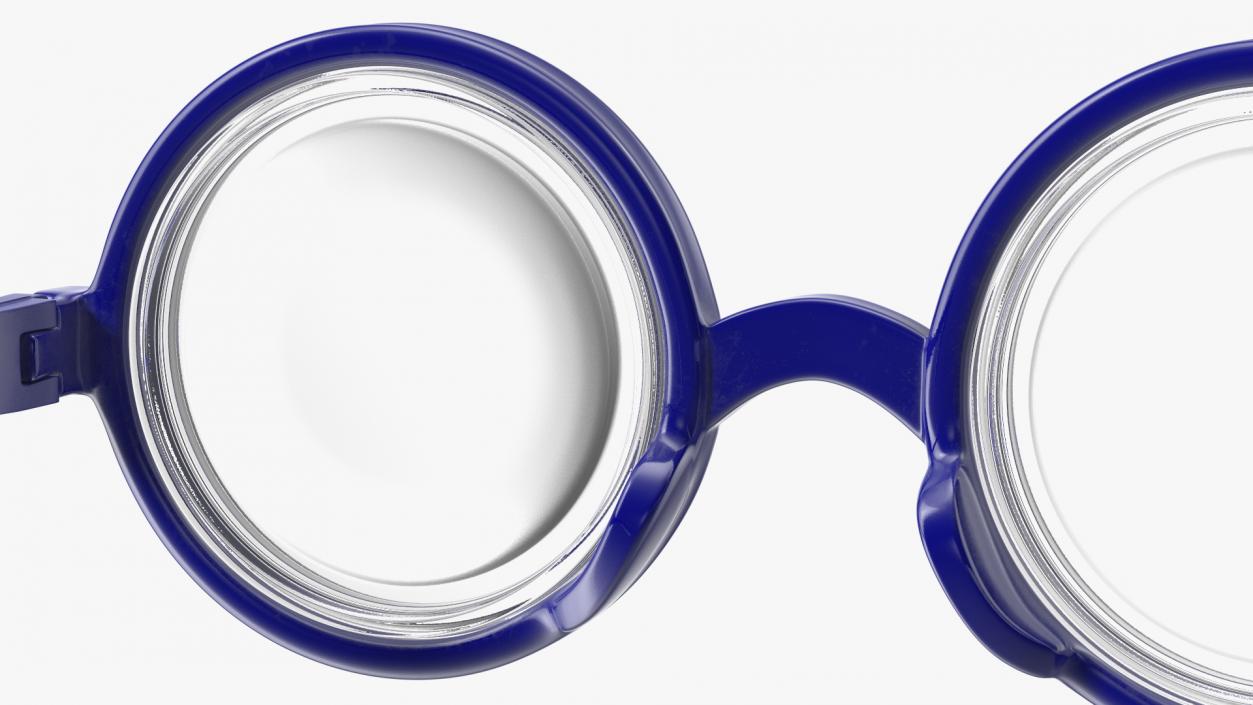 Blue Nerd Glasses 3D