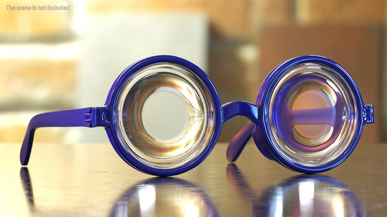 Blue Nerd Glasses 3D