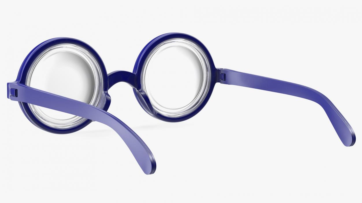 Blue Nerd Glasses 3D