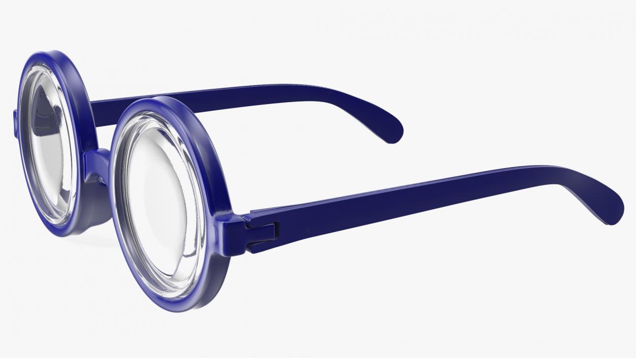 Blue Nerd Glasses 3D