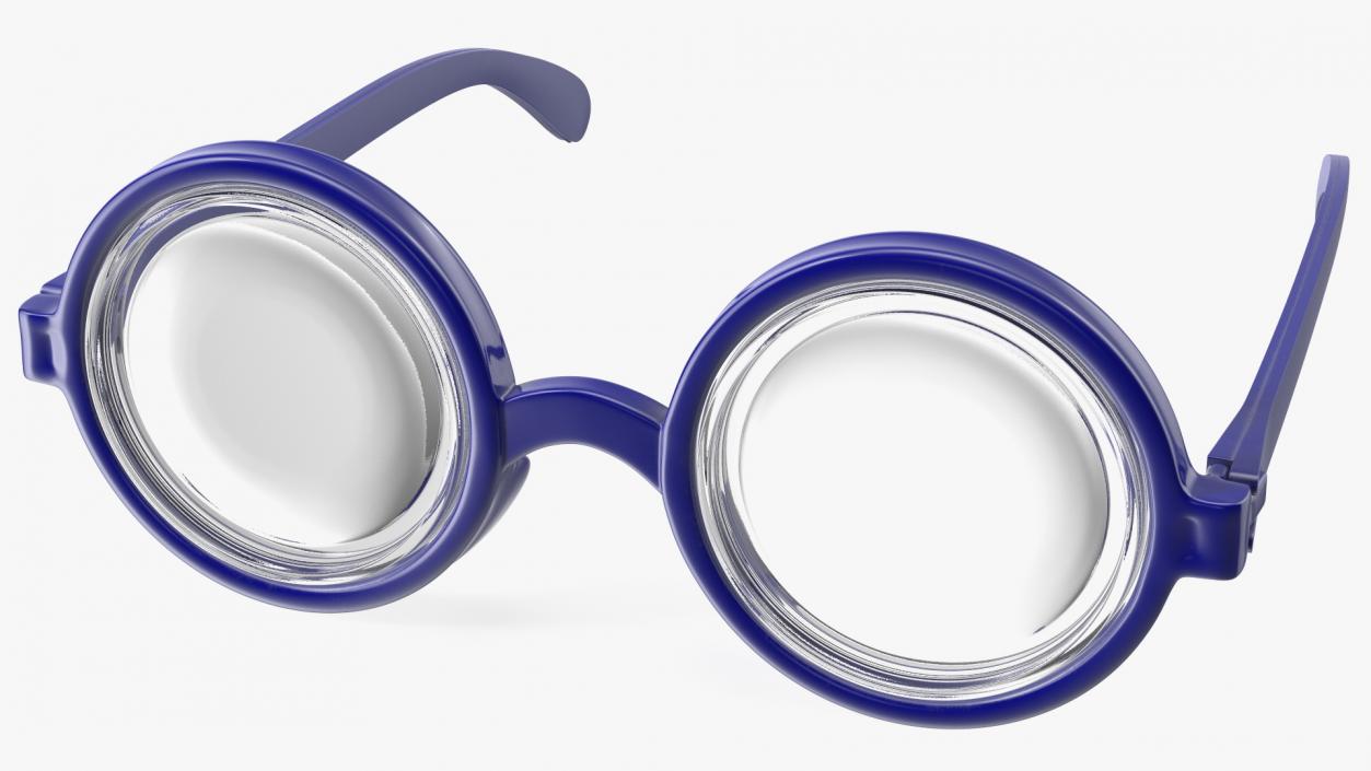 Blue Nerd Glasses 3D