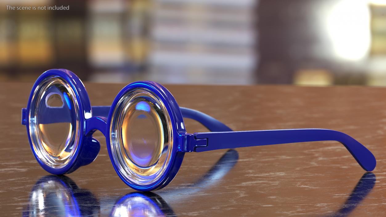 Blue Nerd Glasses 3D