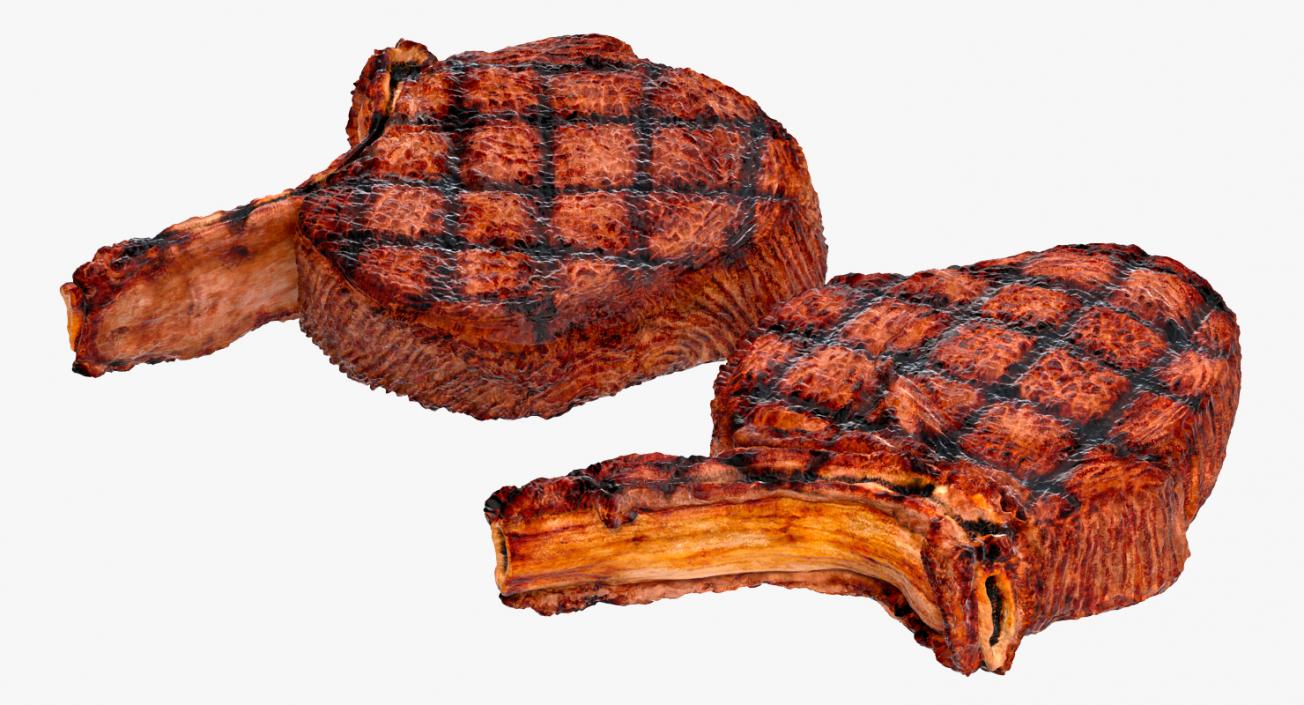 3D Grilled Rump Steak model