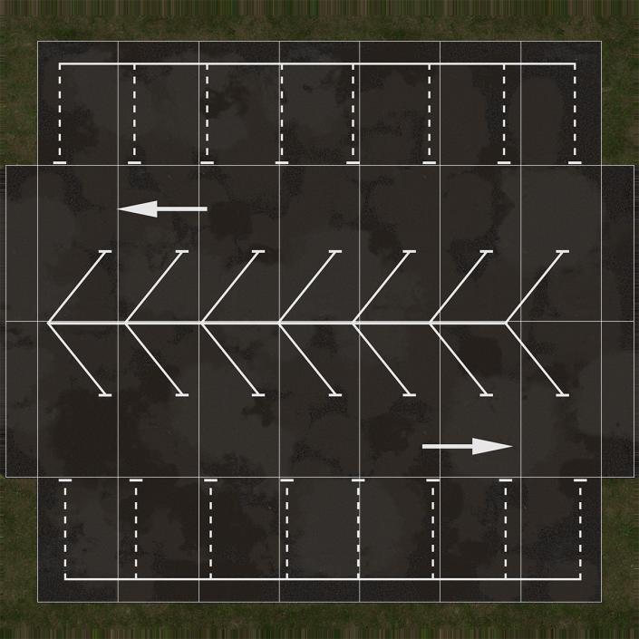 3D On Street Parking 26 Spaces Filled New model