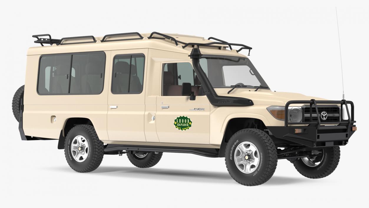 3D Toyota Land Cruiser Safari Beige Clean model