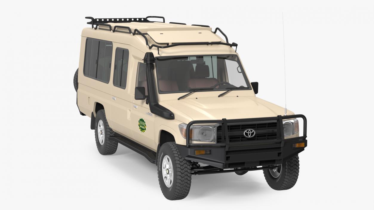 3D Toyota Land Cruiser Safari Beige Clean model