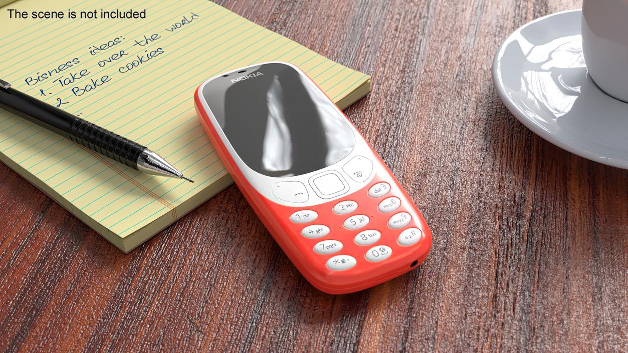 3D Nokia 3310 New Red model