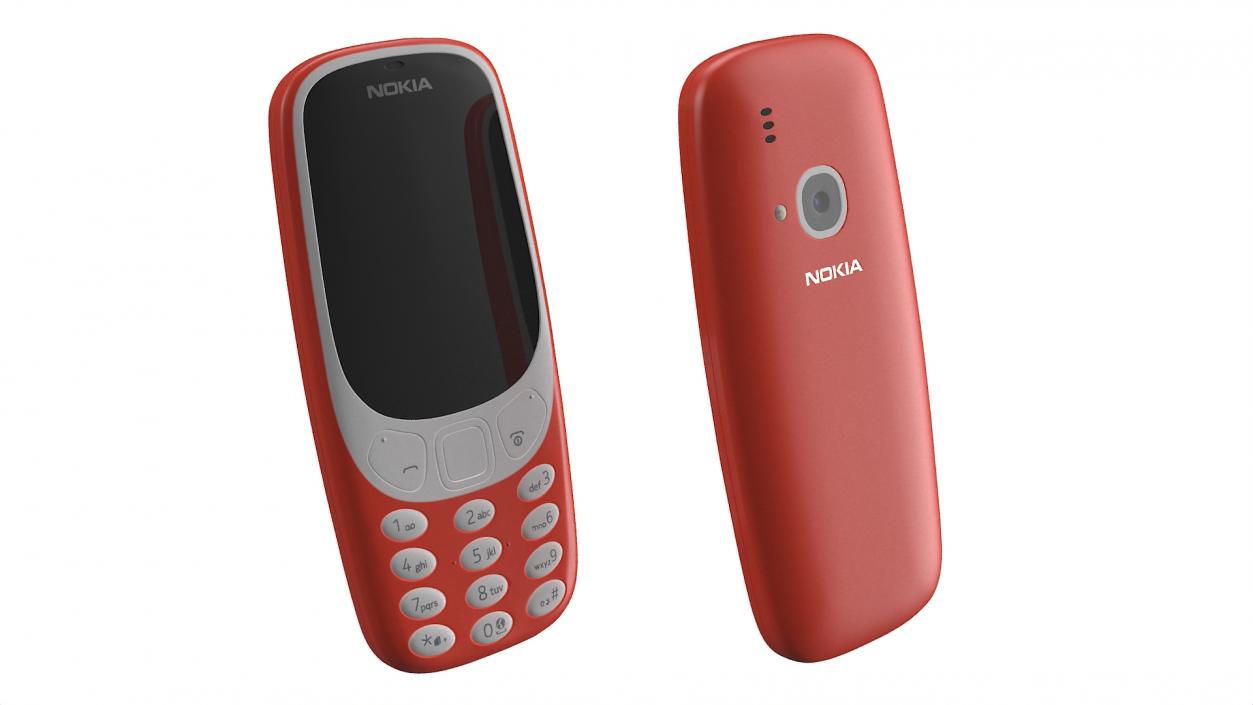 3D Nokia 3310 New Red model