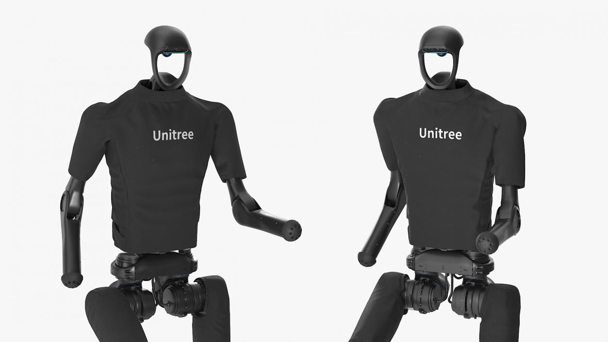 3D Unitree H1 Humanoid Robot in Walking Pose