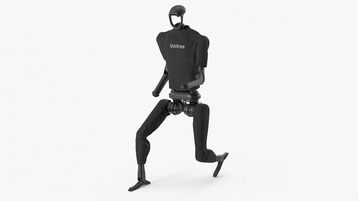 3D Unitree H1 Humanoid Robot in Walking Pose