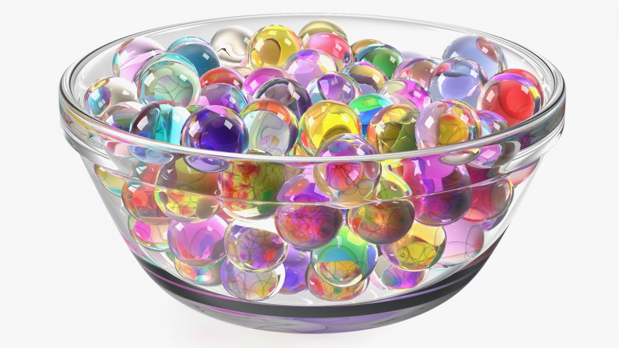 3D model Bowl with Water Gel Beads