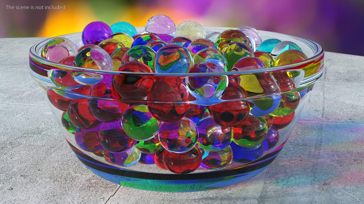 3D model Bowl with Water Gel Beads