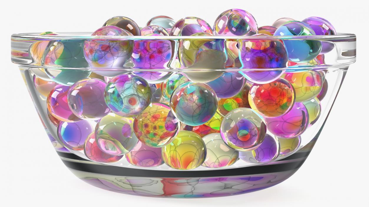 3D model Bowl with Water Gel Beads