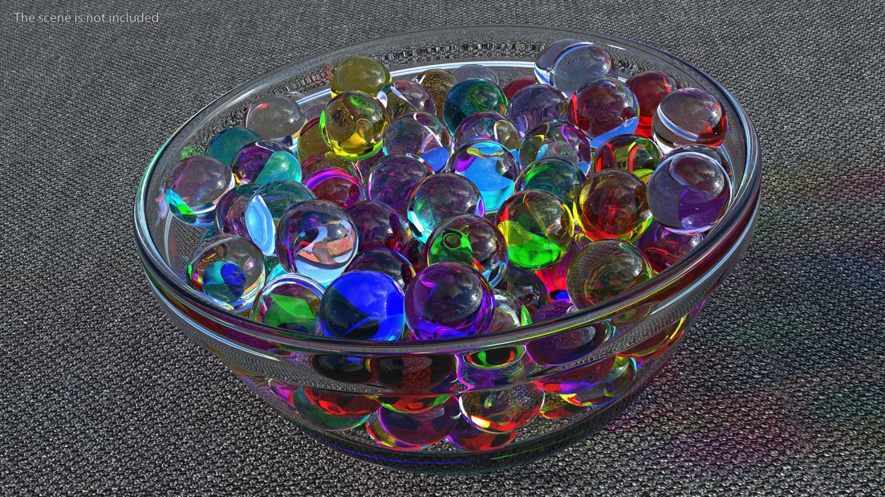 3D model Bowl with Water Gel Beads