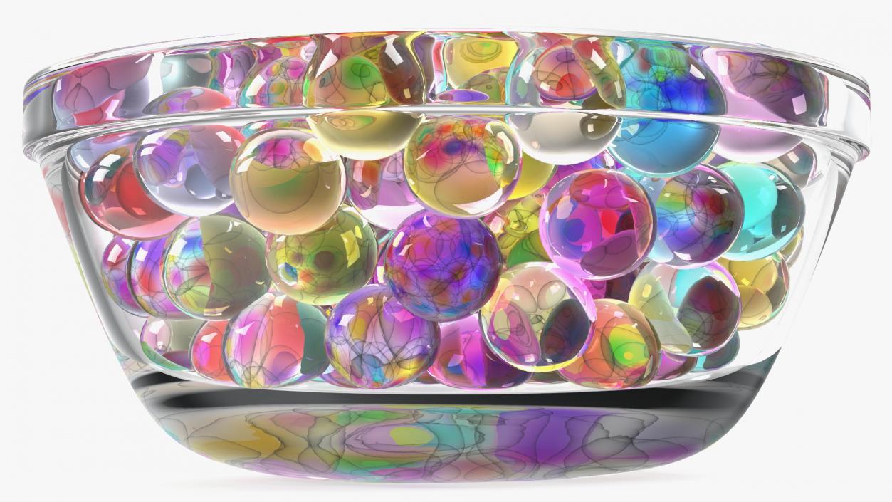 3D model Bowl with Water Gel Beads