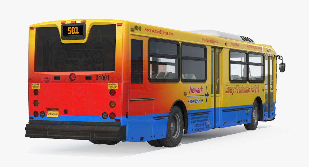 3D Bus Nabi Model 416 NYC Airport Express model