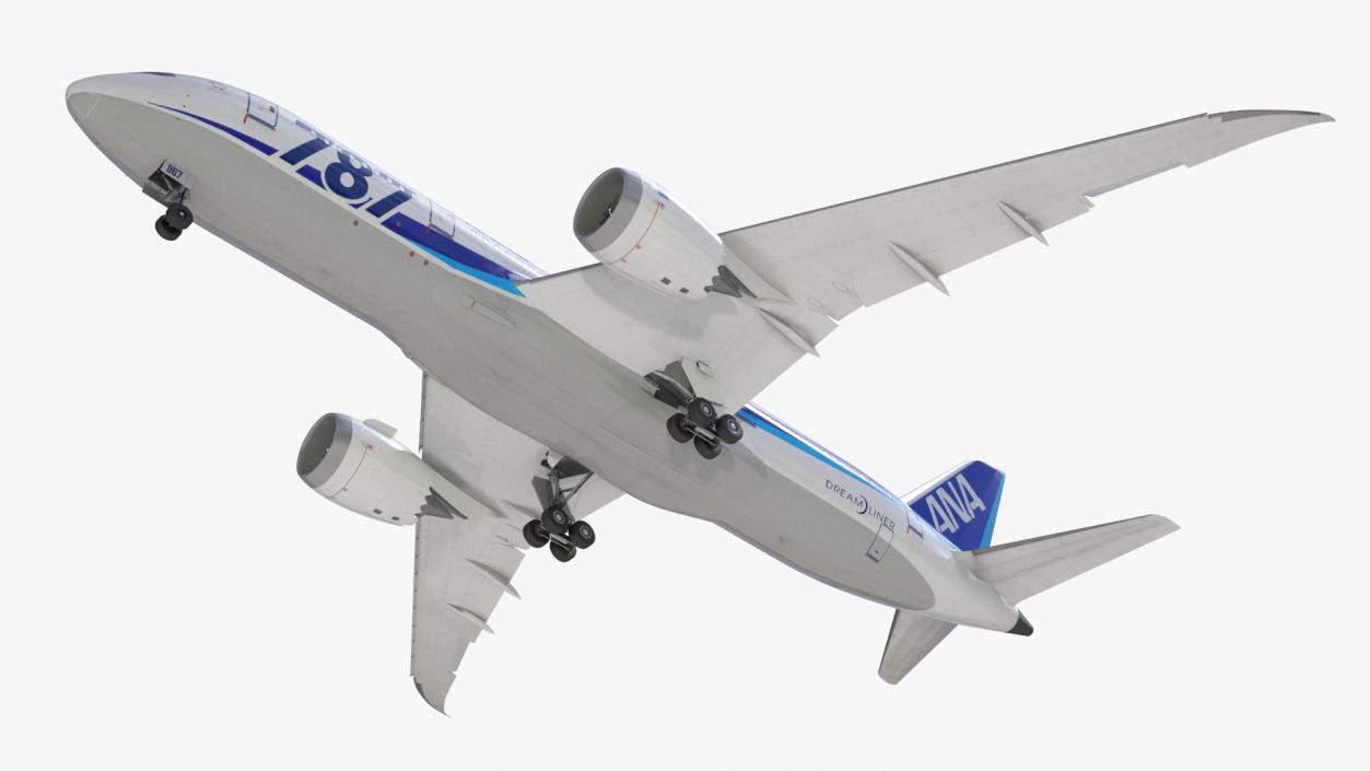 3D Boeing 787-8 Dreamliner ANA Livery Rigged