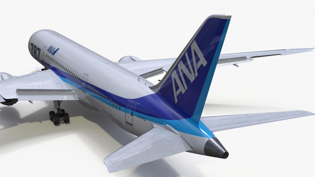 3D Boeing 787-8 Dreamliner ANA Livery Rigged