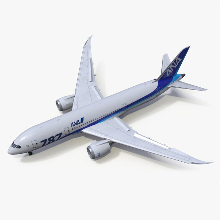 3D Boeing 787-8 Dreamliner ANA Livery Rigged