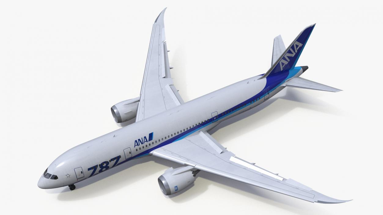 3D Boeing 787-8 Dreamliner ANA Livery Rigged