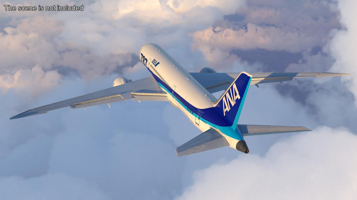 3D Boeing 787-8 Dreamliner ANA Livery Rigged