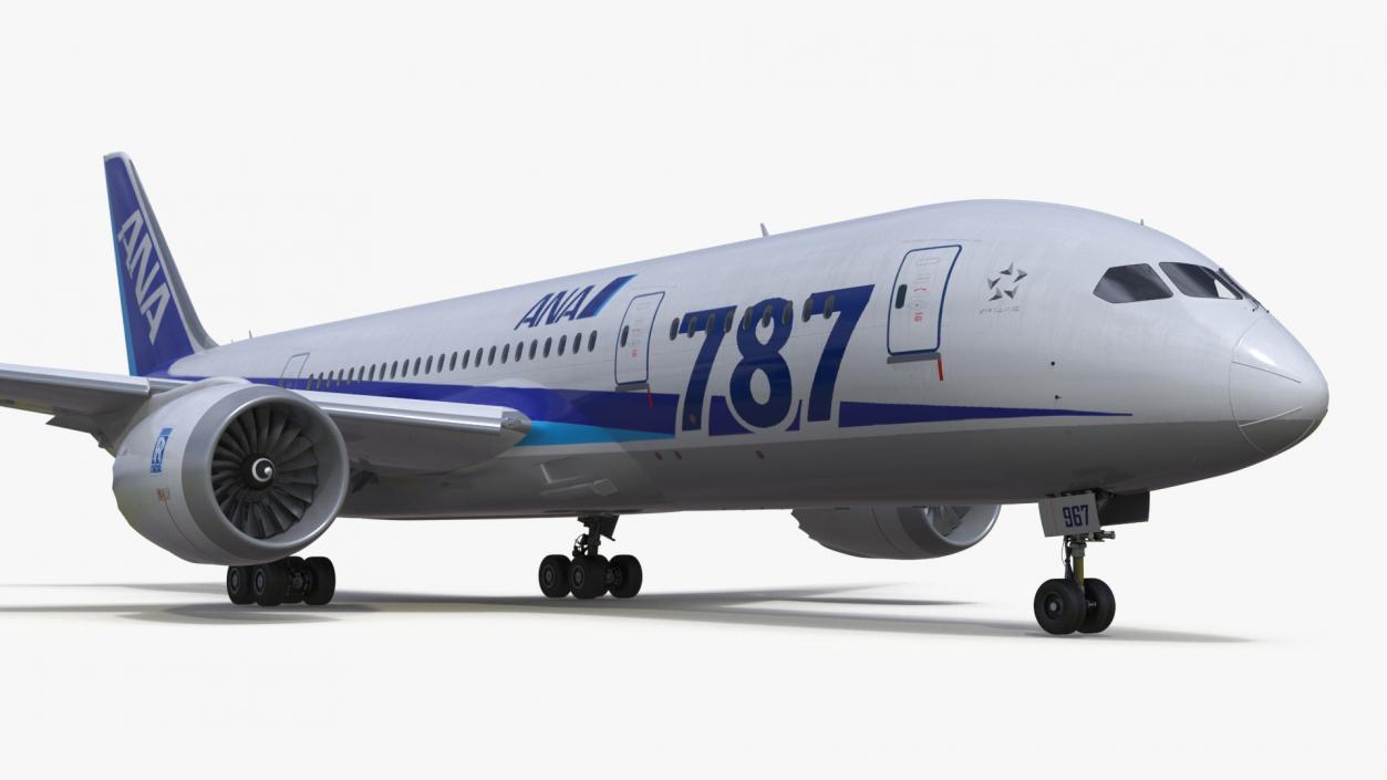 3D Boeing 787-8 Dreamliner ANA Livery Rigged