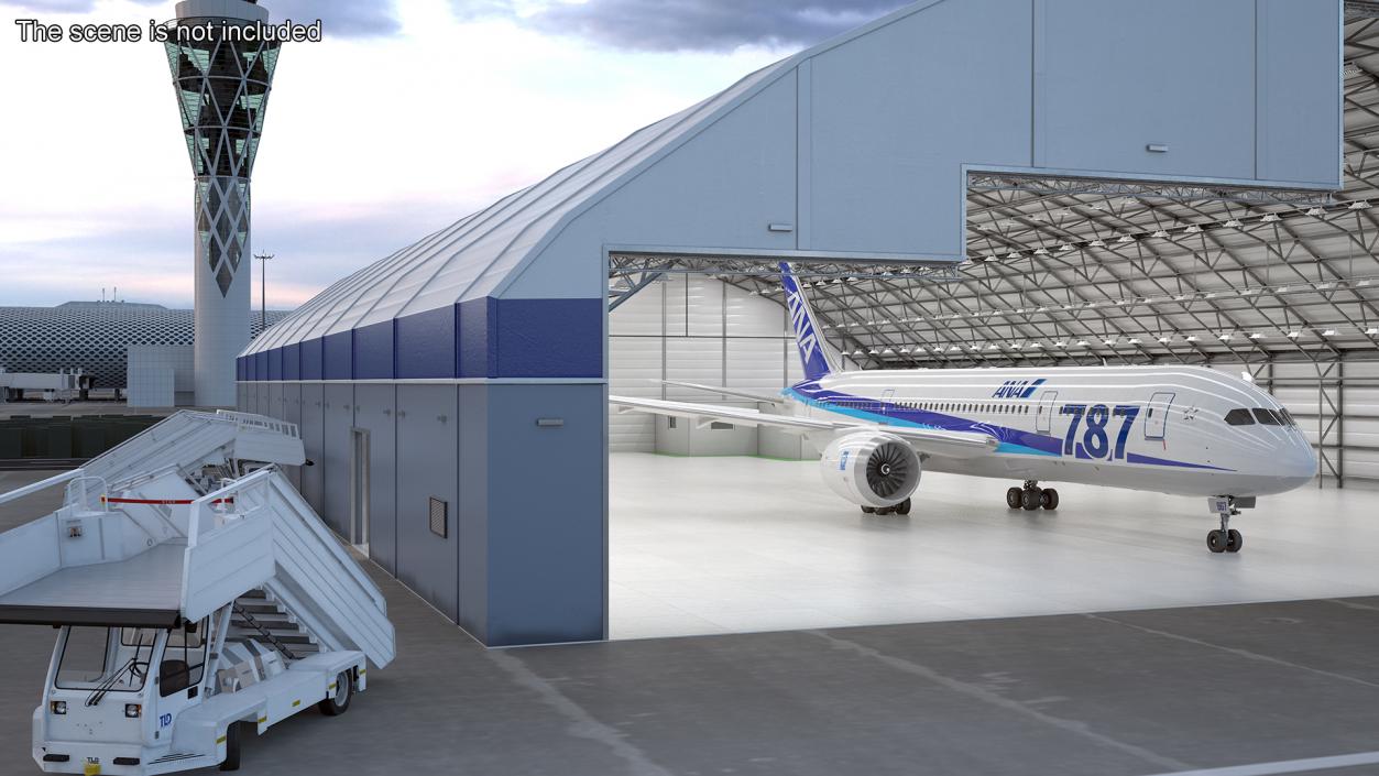 3D Boeing 787-8 Dreamliner ANA Livery Rigged