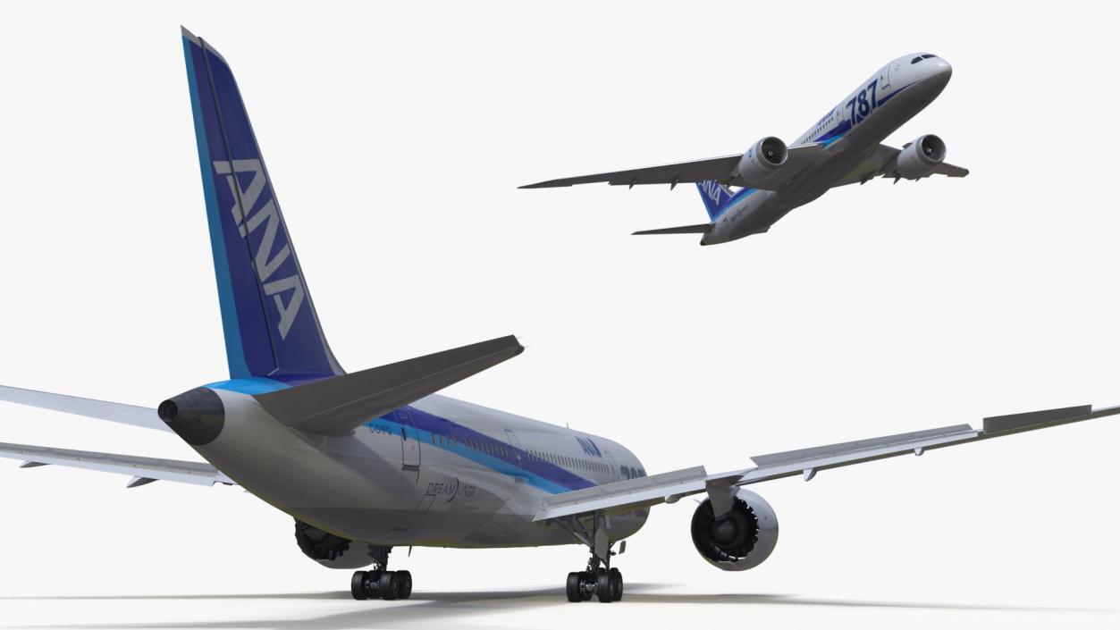 3D Boeing 787-8 Dreamliner ANA Livery Rigged