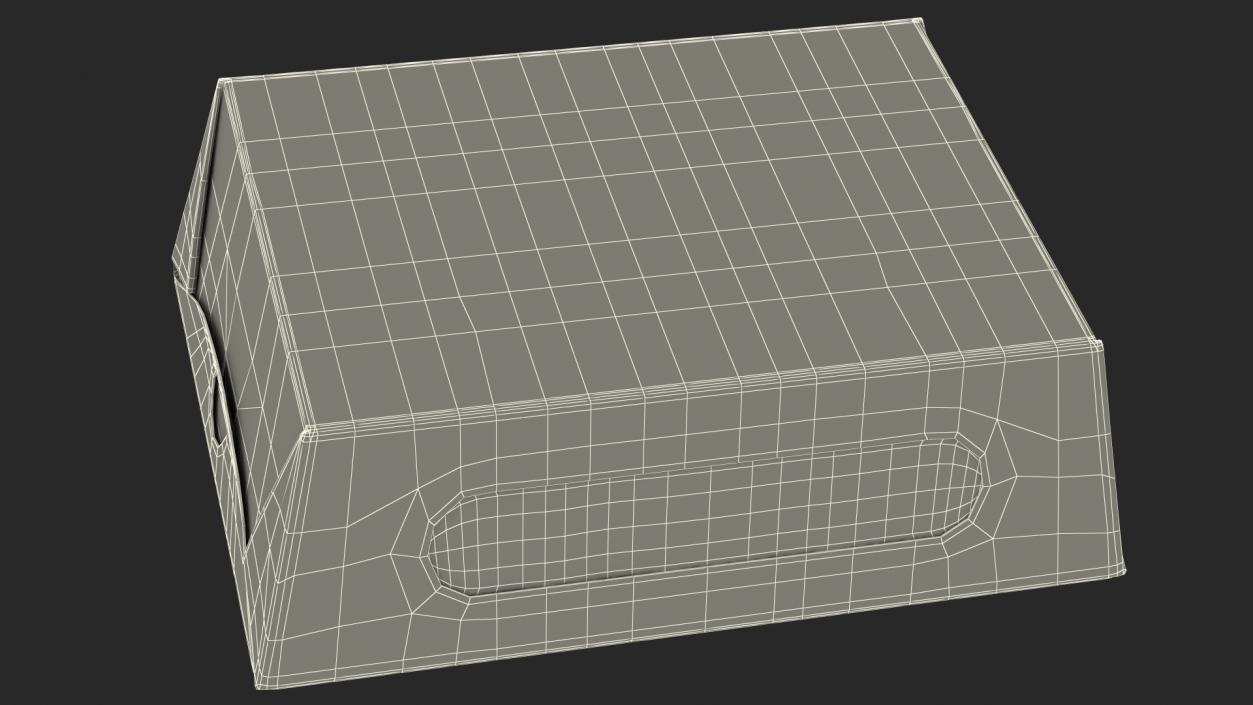 Small Kraft Salad Box with Clear Window 3D model