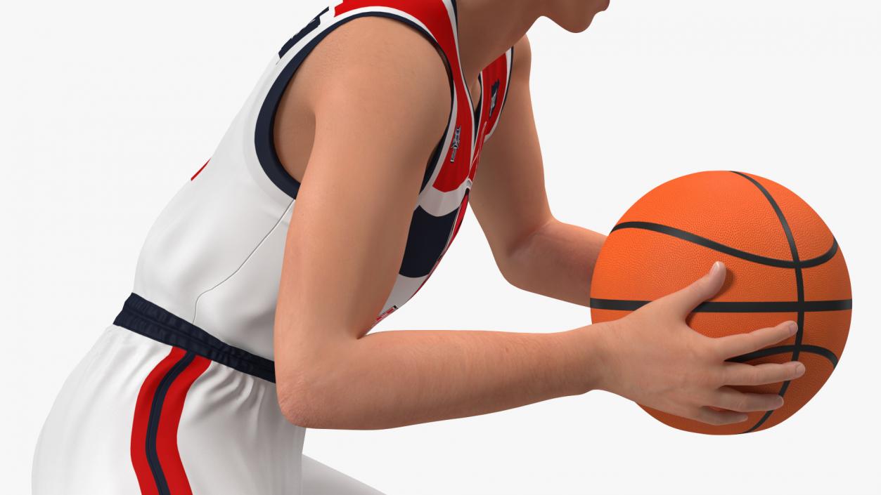 3D model Teenage Boy Playing Basketball