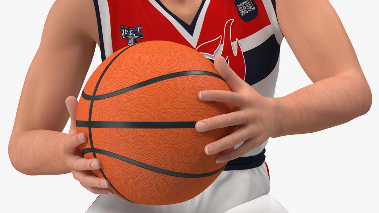 3D model Teenage Boy Playing Basketball