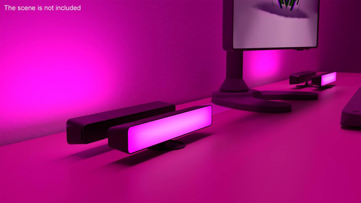 3D model Horizontal Ambient Purple Light Bar