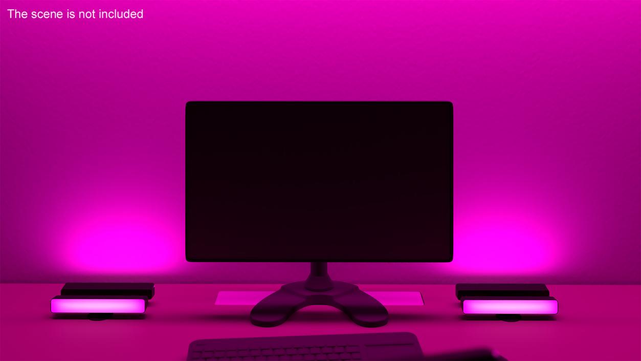 3D model Horizontal Ambient Purple Light Bar