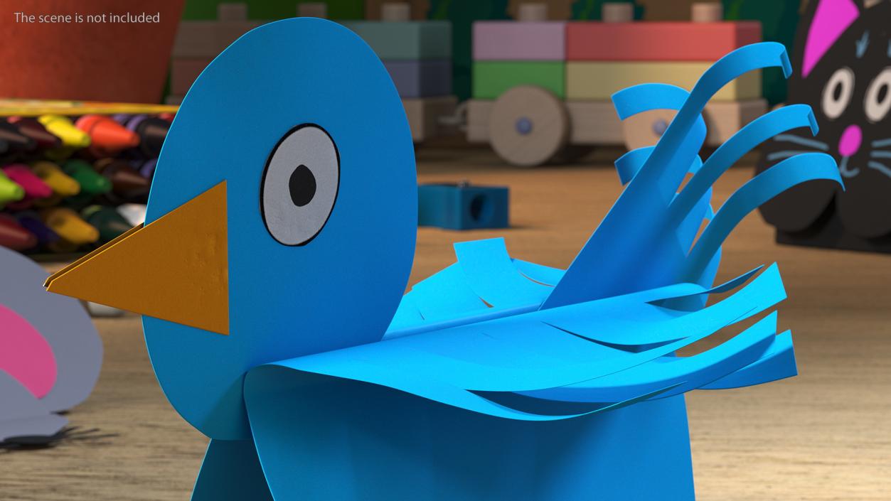 3D model Craft Paper Toy Bird