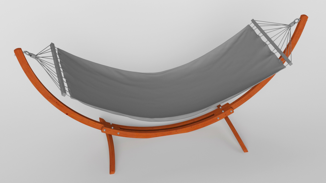 3D Red Wood Bow Hammock Stand