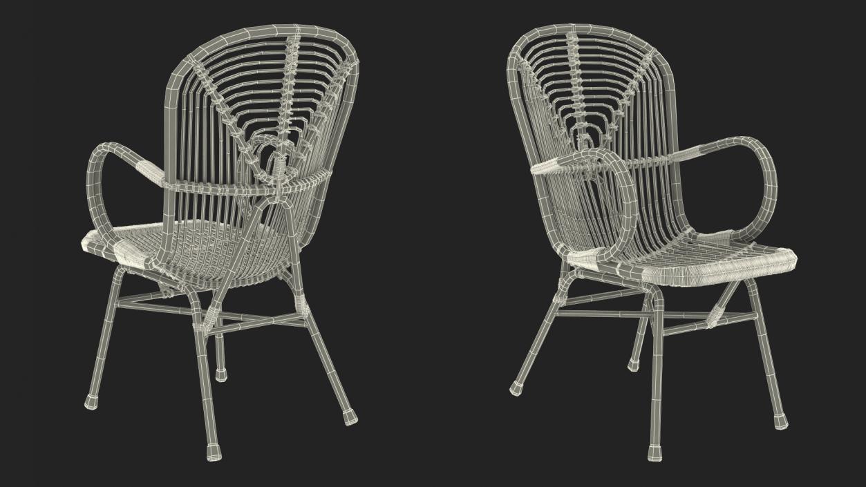 3D model Bamboo Chairs  Collection