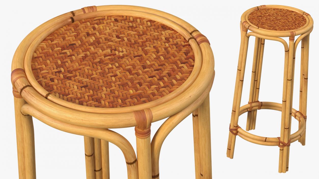 3D model Bamboo Chairs  Collection