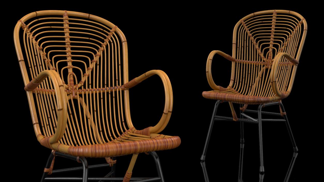 3D model Bamboo Chairs  Collection