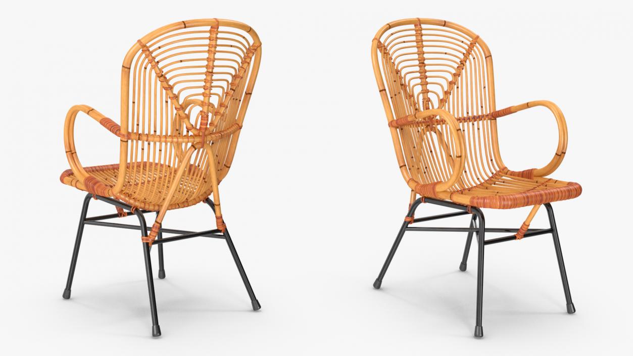 3D model Bamboo Chairs  Collection