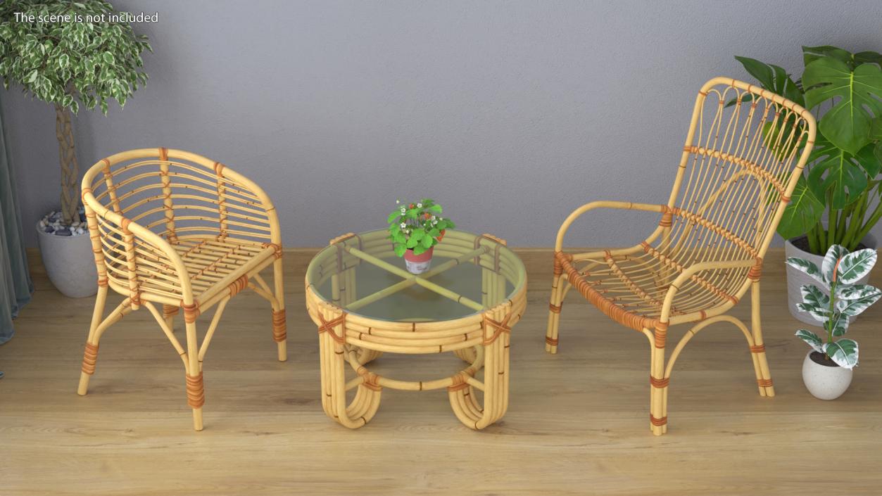 3D model Bamboo Chairs  Collection