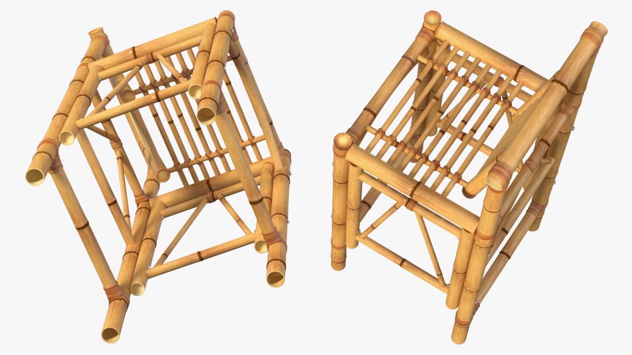 3D model Bamboo Chairs  Collection