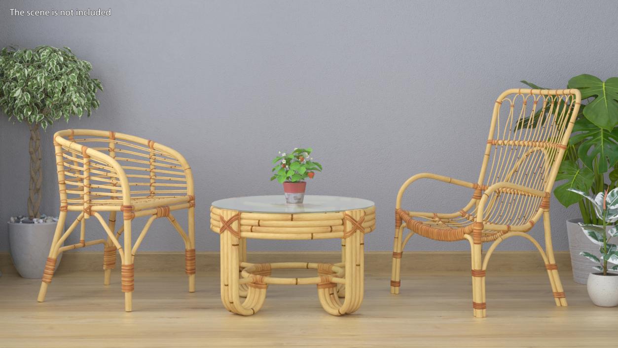 3D model Bamboo Chairs  Collection