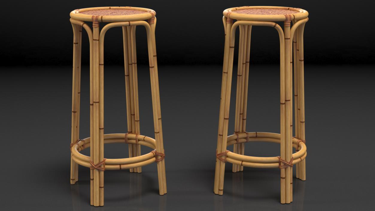 3D model Bamboo Chairs  Collection