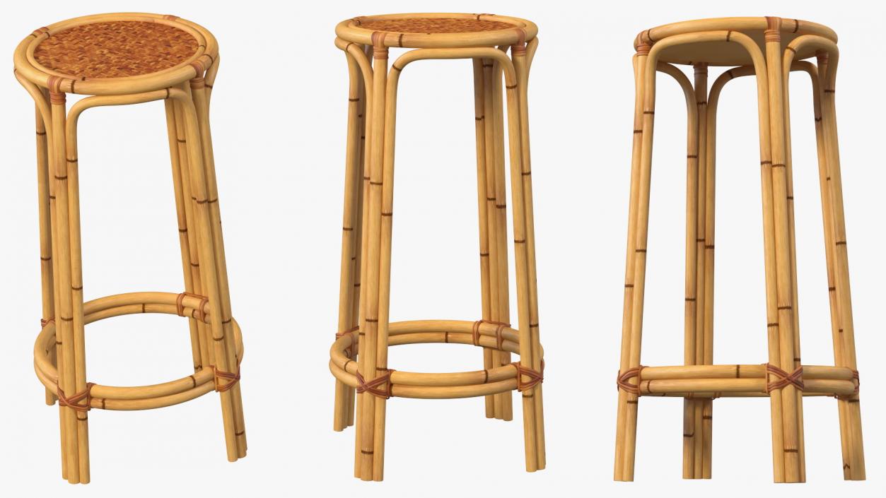 3D model Bamboo Chairs  Collection