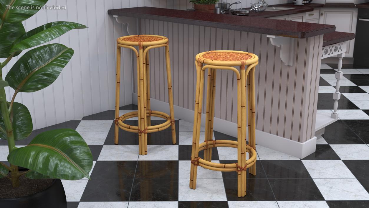 3D model Bamboo Chairs  Collection